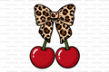 Leopard Cherry Straw Topper