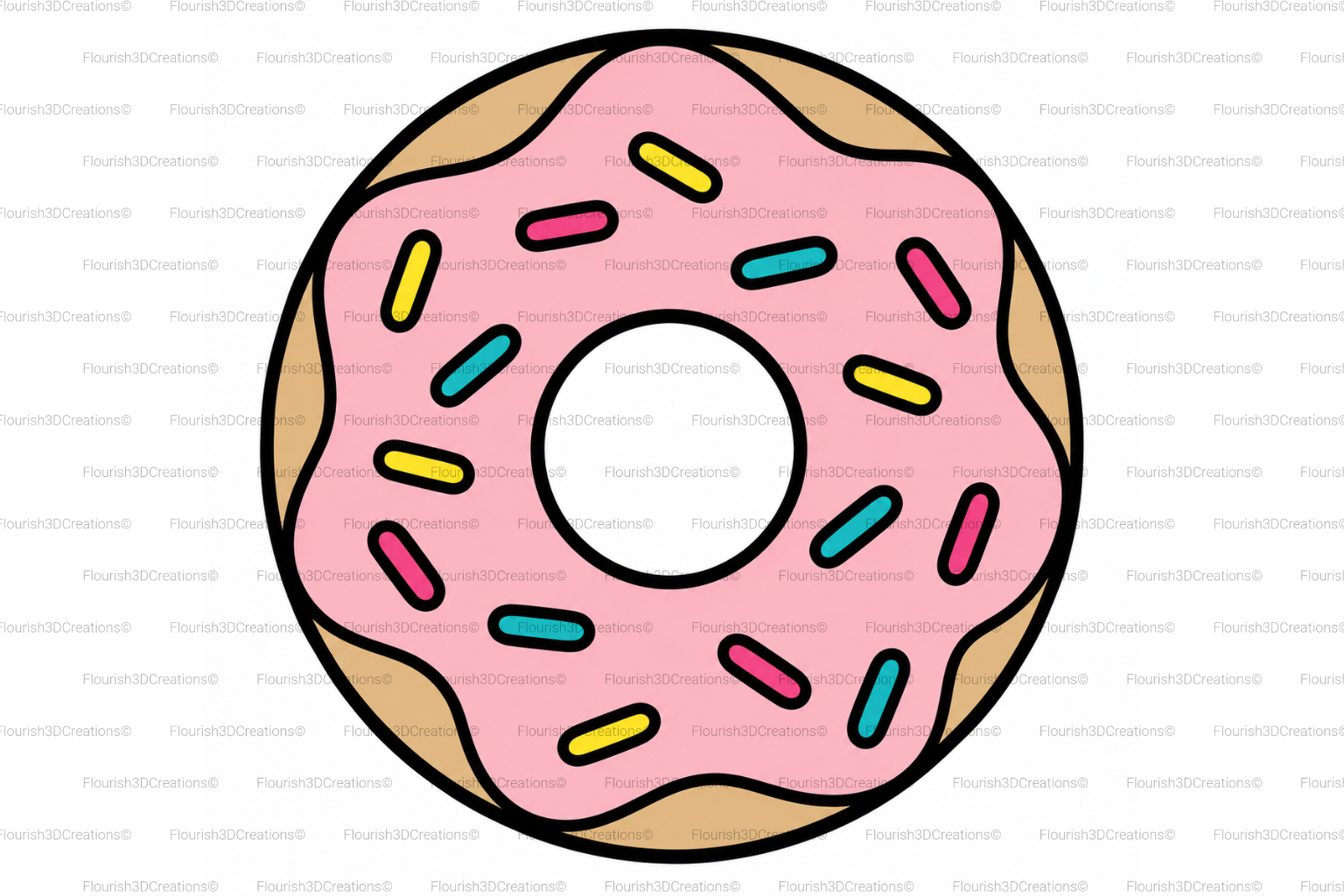 Donut Straw Topper