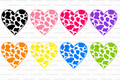 Cow Print Heart Straw Topper