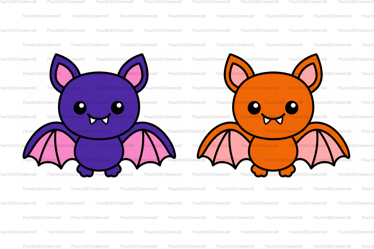 Cute Bat Straw Topper
