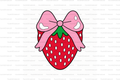 Coquette Strawberry Straw Topper