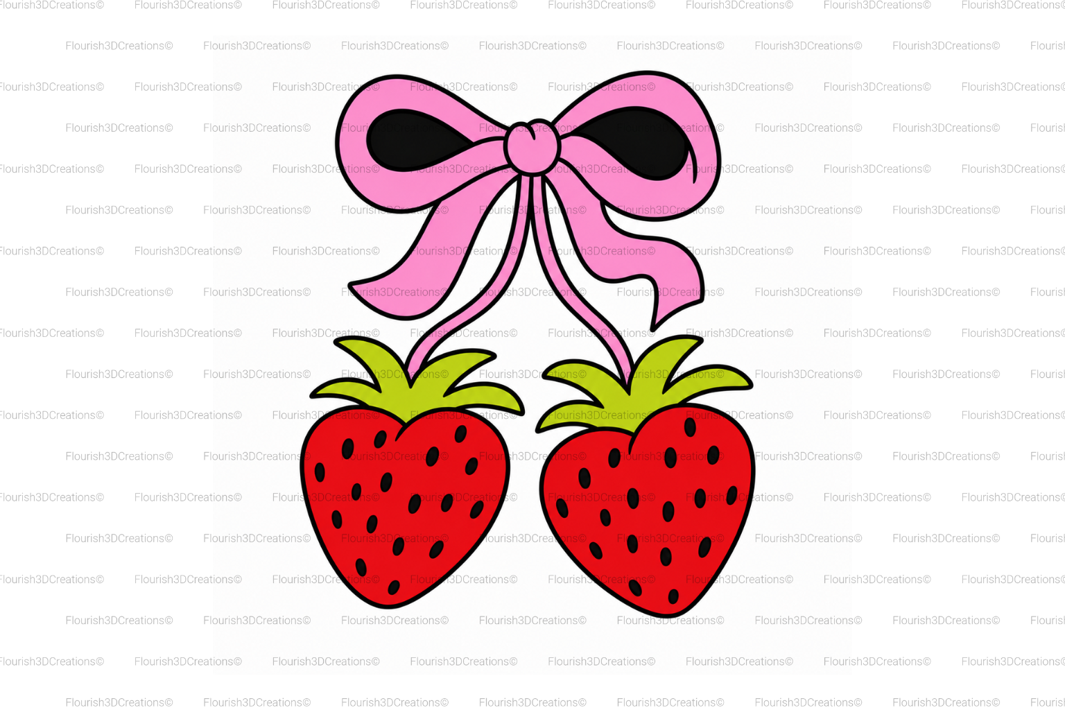 Strawberry Cherry Straw Topper