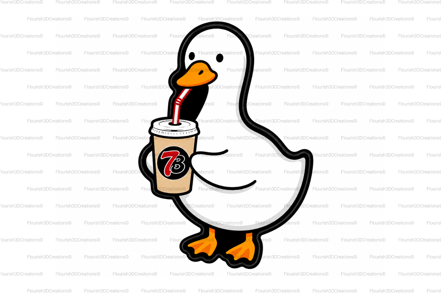 7B Coffee Goose Badge Reel