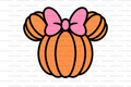 Bow Mouse Pumpkin Badge Reel