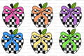 Checkered Apple Straw Topper