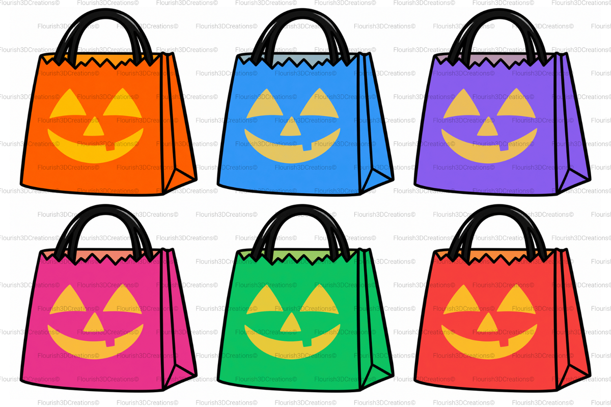 Pumpkin Bag Straw Topper