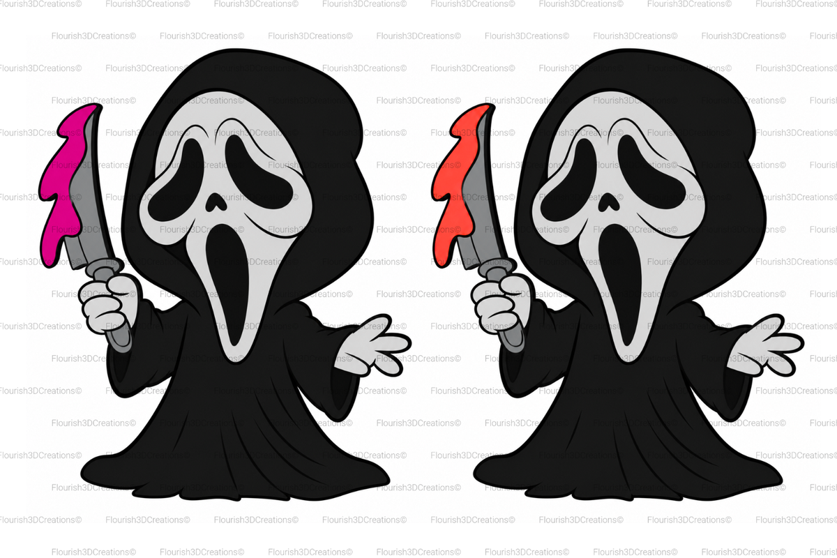 Mini Ghostface Straw Topper