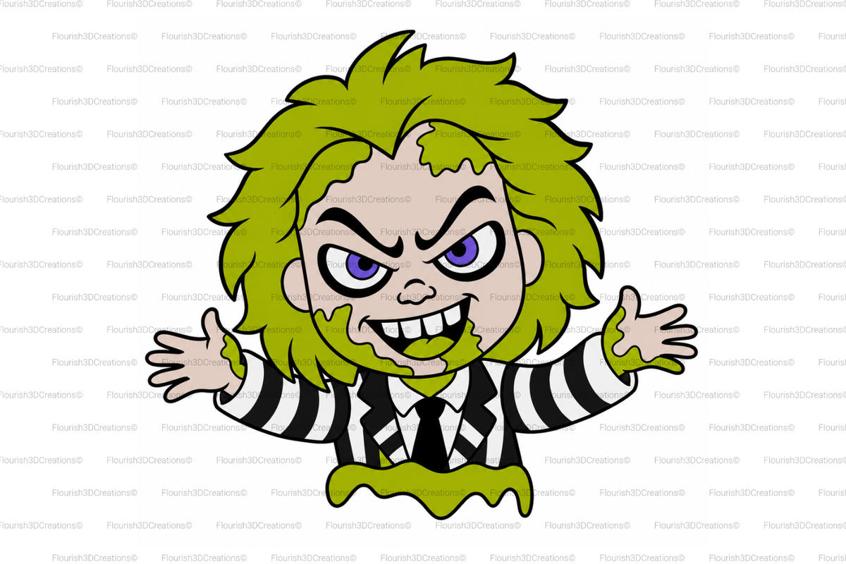 Beetlejuice Straw Topper