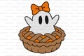 Ghost Pie Straw Topper