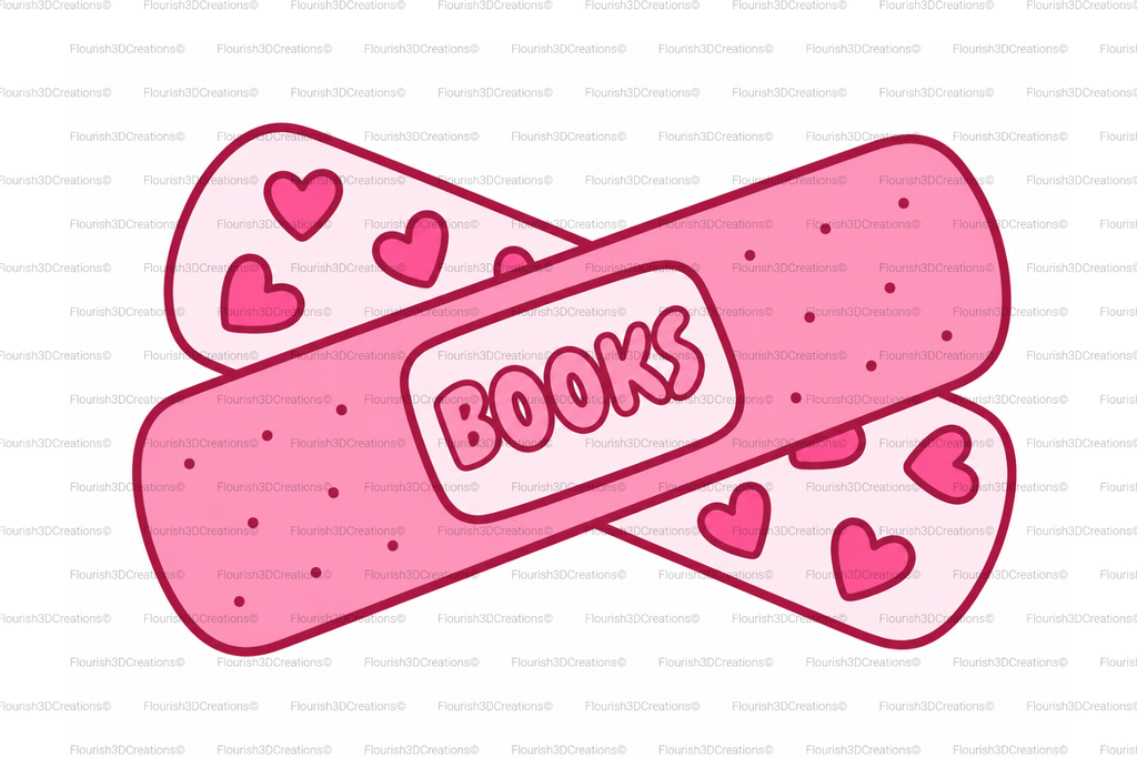 Books Bandaid Bookmark