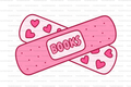 Books Bandaid Bookmark