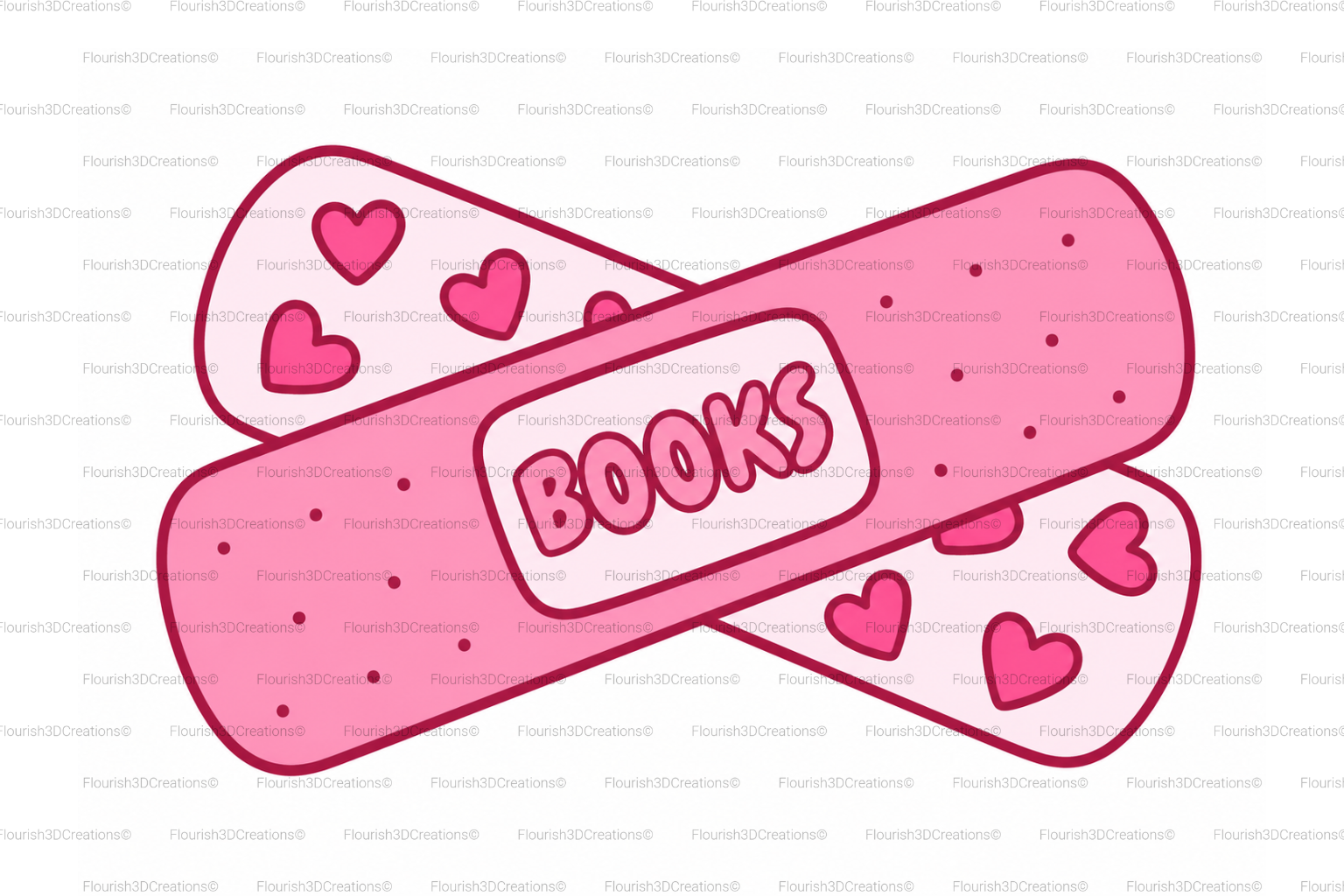 Books Bandaid Bookmark