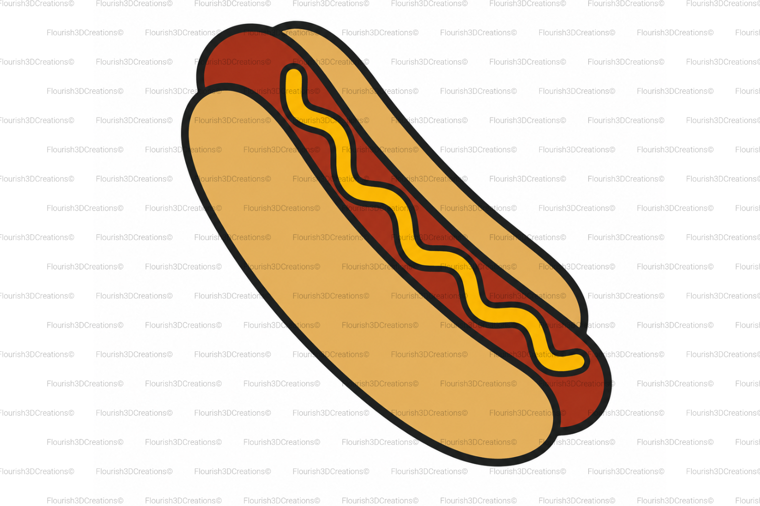 Hot Dog Straw Topper
