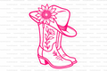 Cowgirl Boots Badge Reel