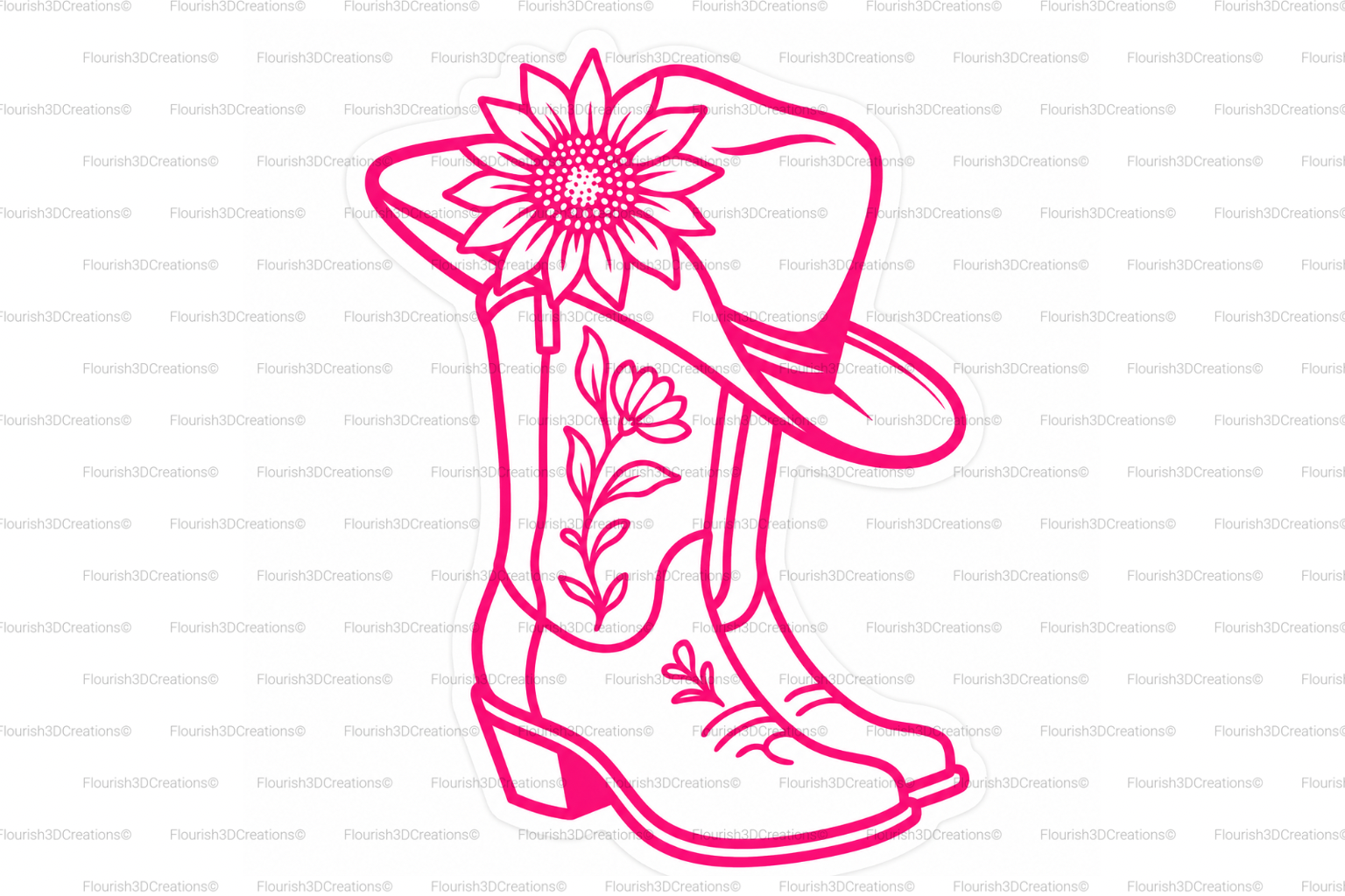 Cowgirl Boots Badge Reel