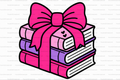 Bow & Book Straw Topper