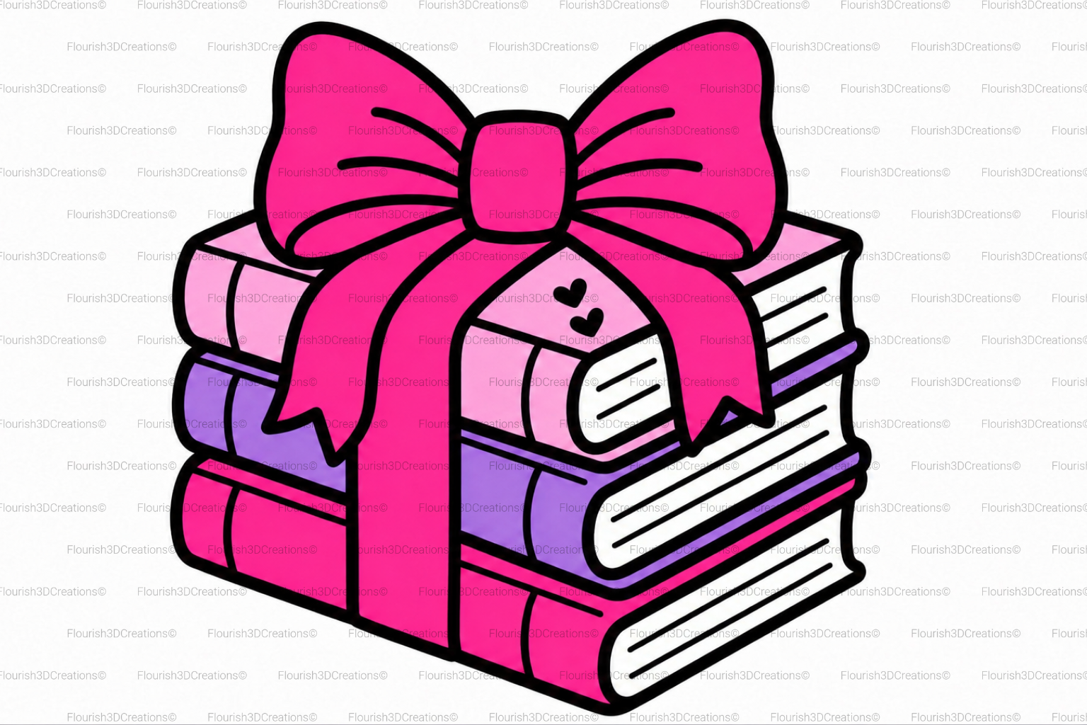 Bow & Book Straw Topper
