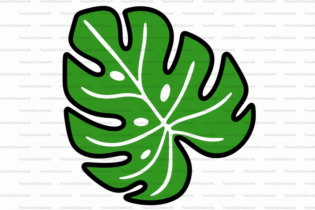 Monstera Straw Topper