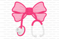 Bow Stethoscope Straw Topper