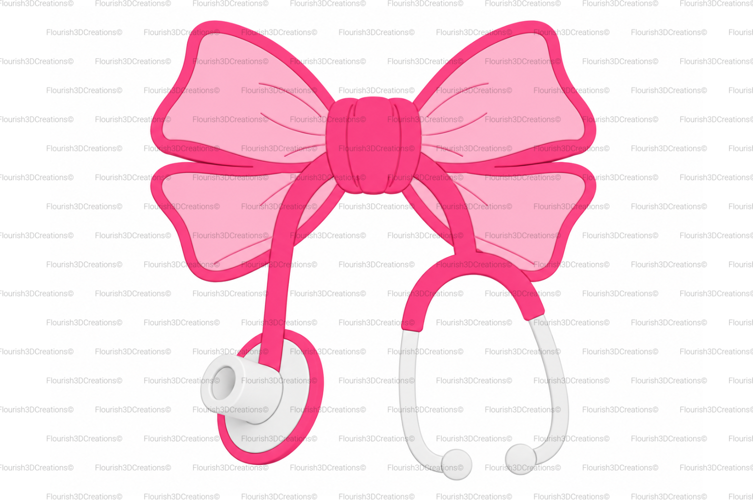 Bow Stethoscope Straw Topper