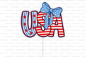 USA Cake Topper