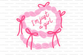 Just A Girl Straw Topper