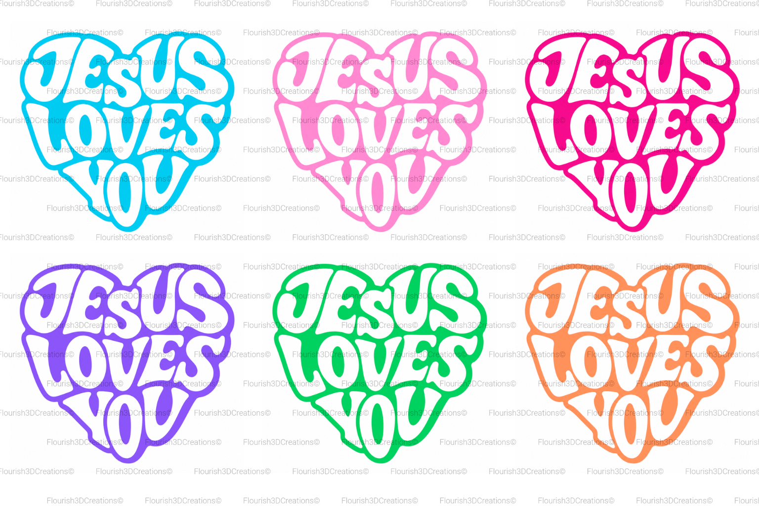 Jesus Loves You Straw Topper