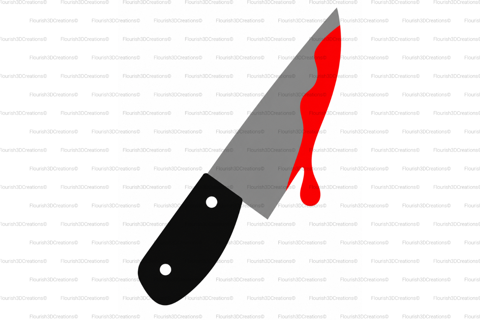 Bloody Knife Straw Topper