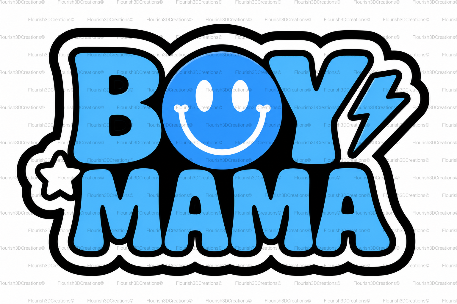 Boy Mama Straw Topper