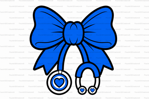 Bow Stethoscope Straw Topper