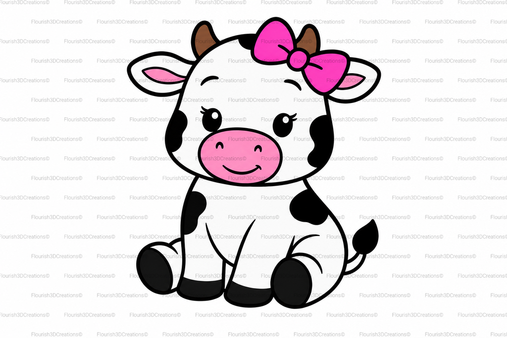 Cow Straw Topper