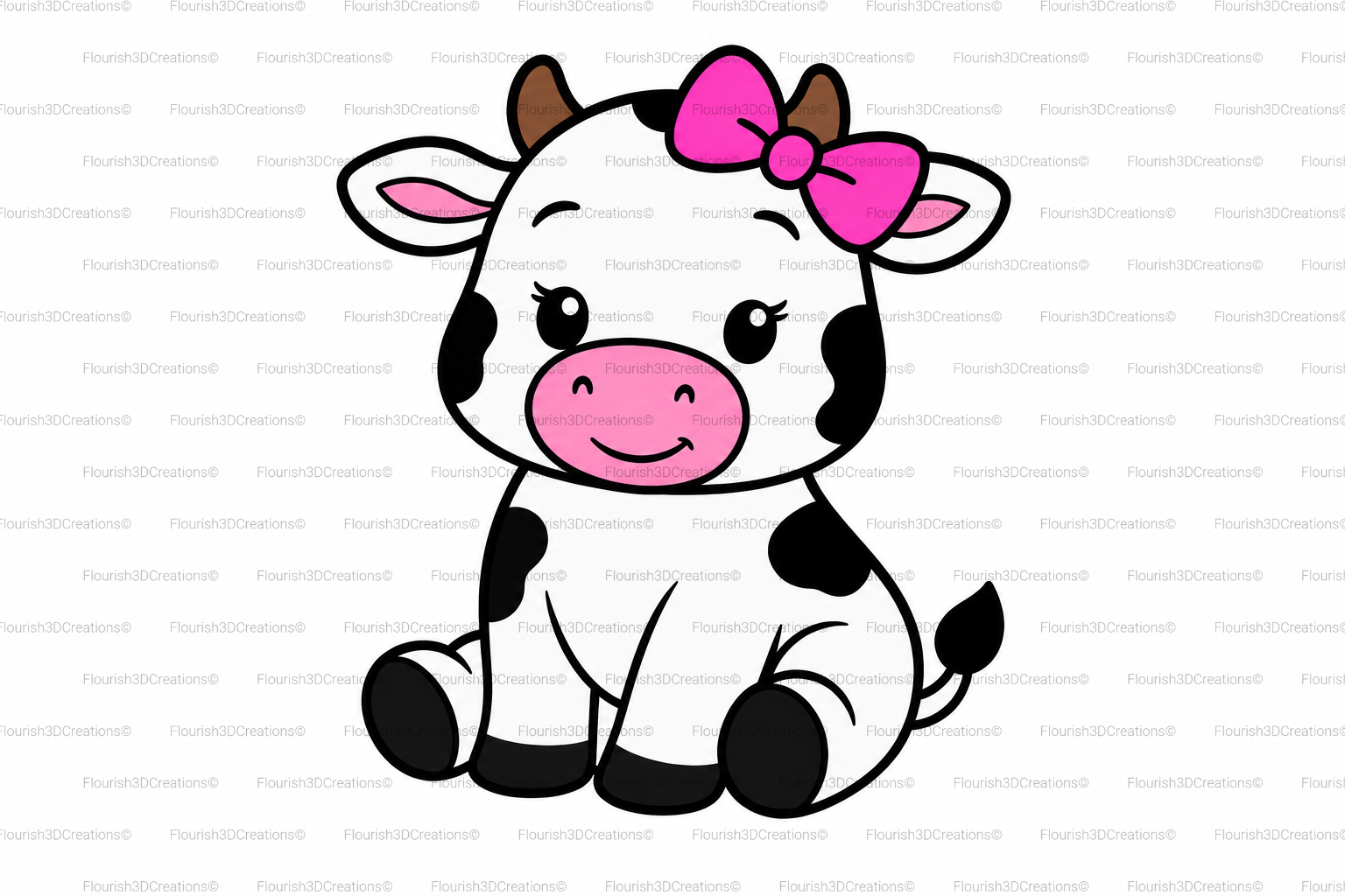Cow Straw Topper