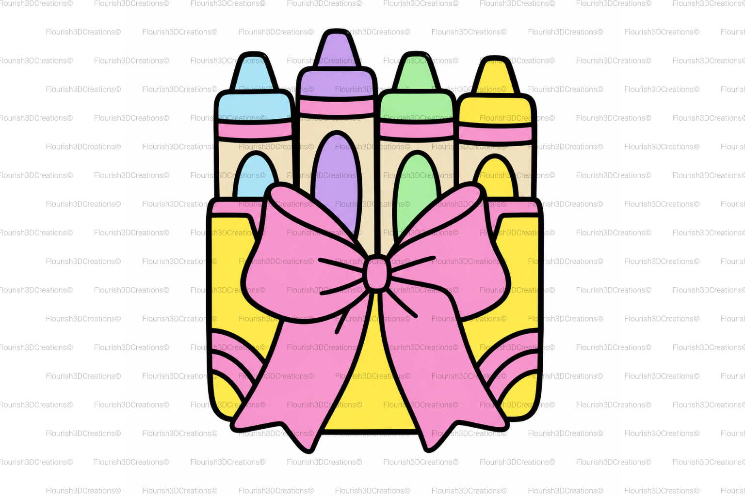 Crayon Box Straw Topper