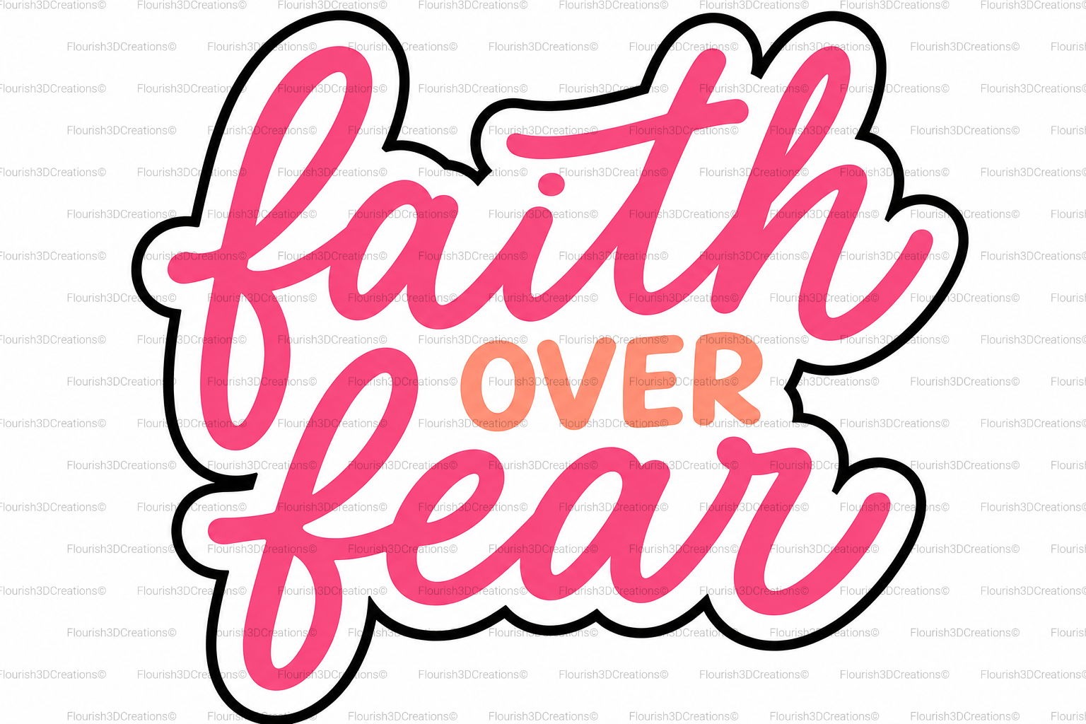 Faith Over Fear Straw Topper