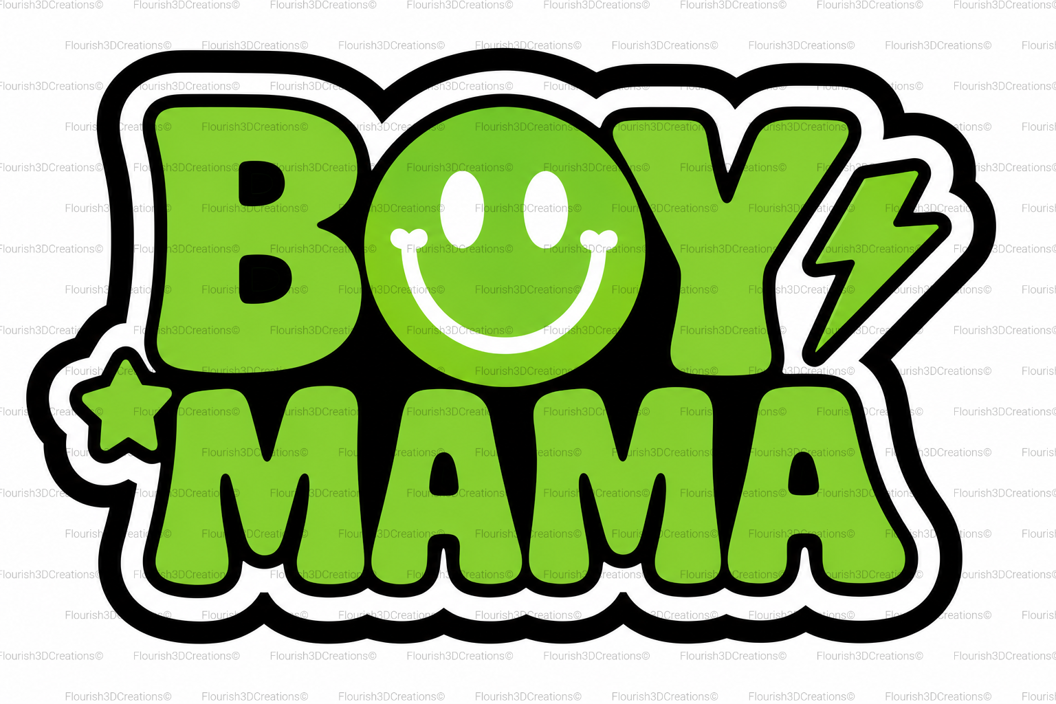 Boy Mama Straw Topper