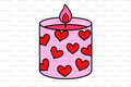 Heart Candle Straw Topper