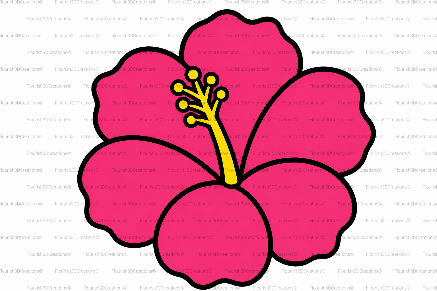 Hibiscus Straw Topper