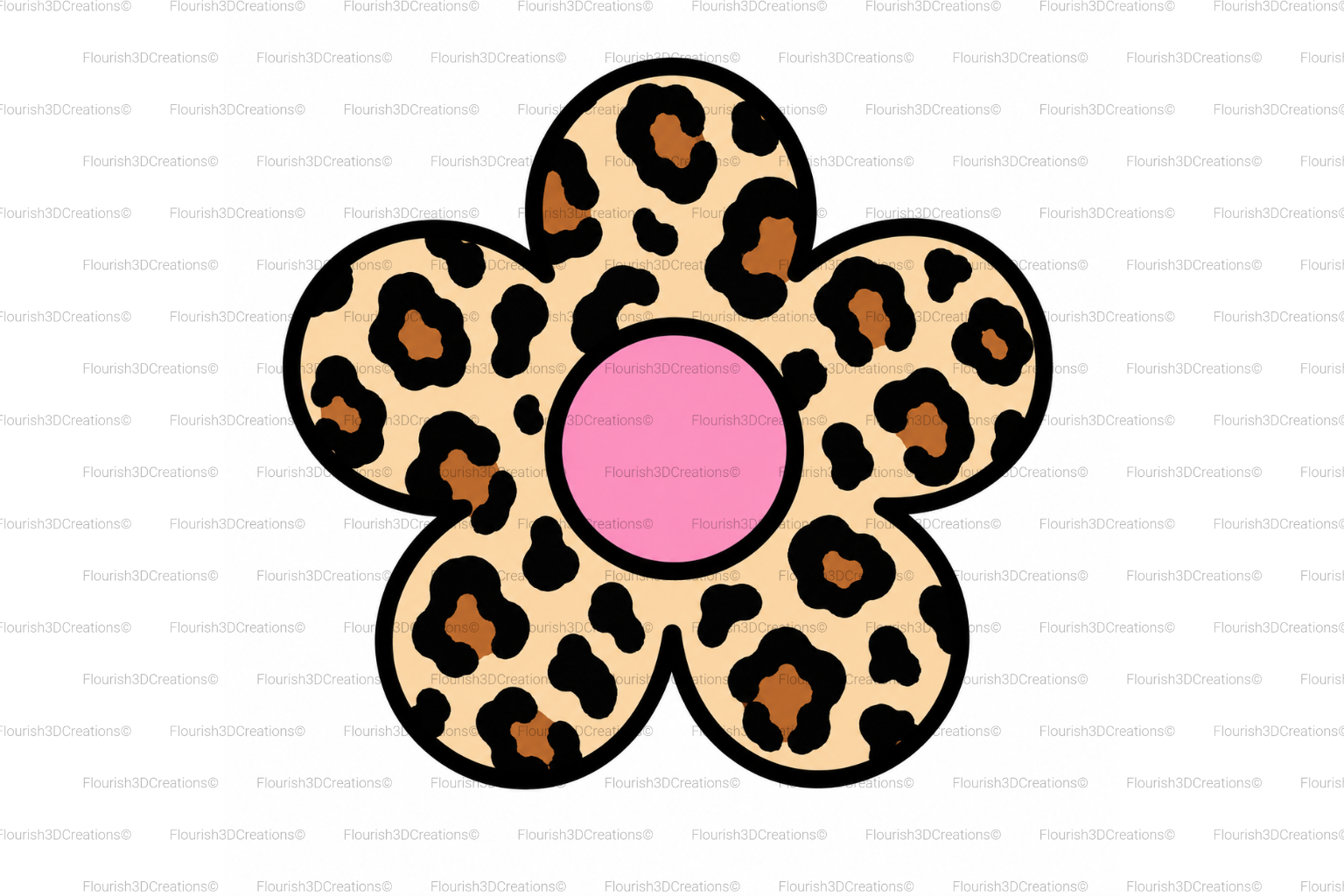 Leopard Flower Straw Topper