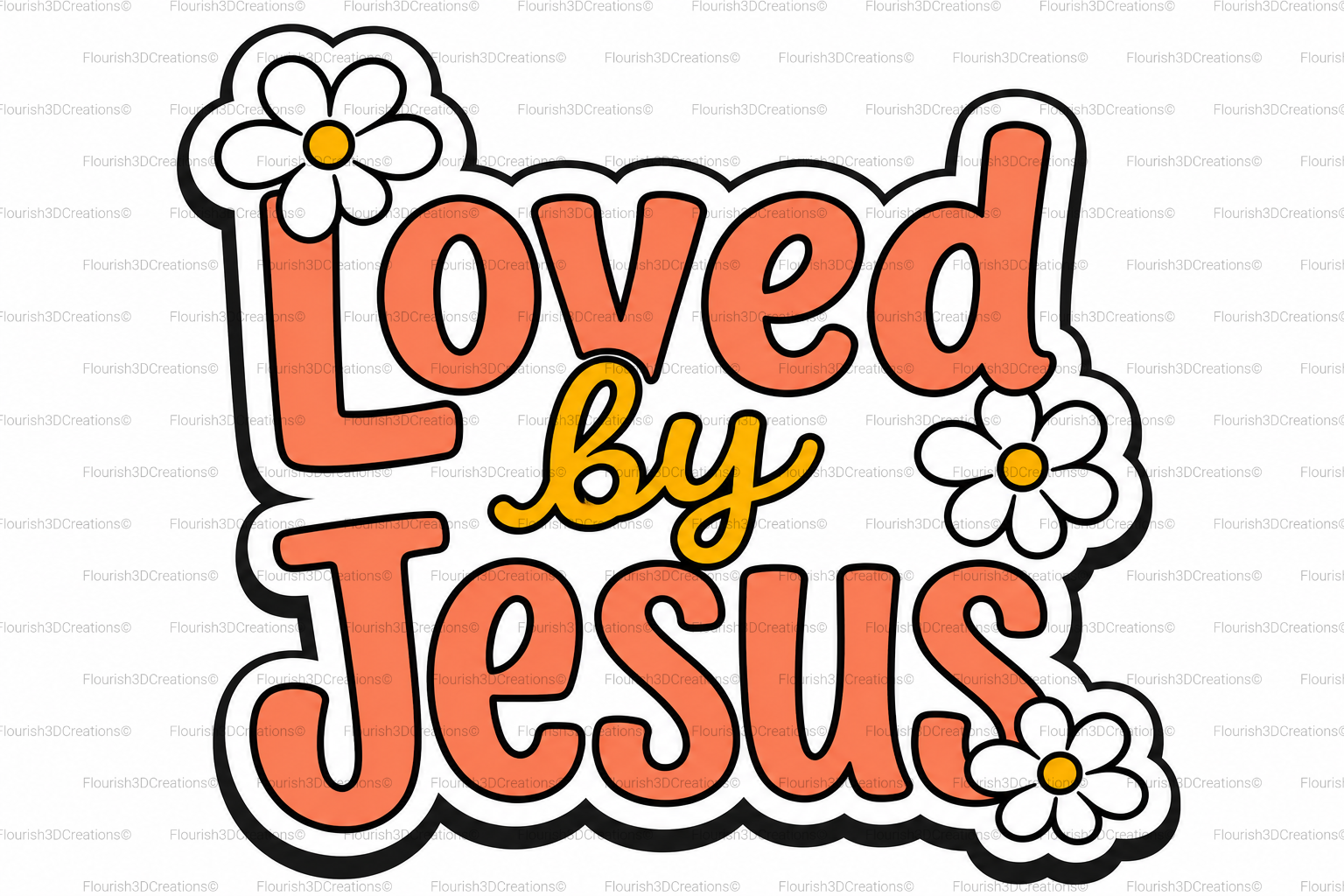 Loved by Jesus Straw Topper