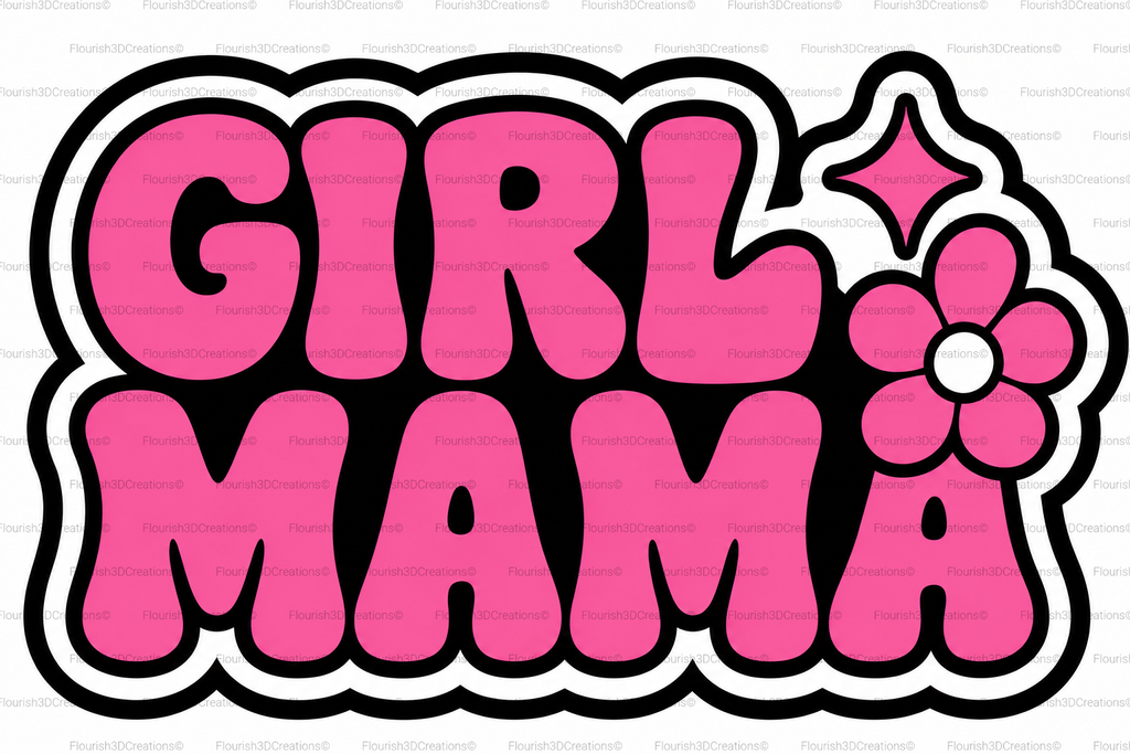 Girl Mama Straw Topper