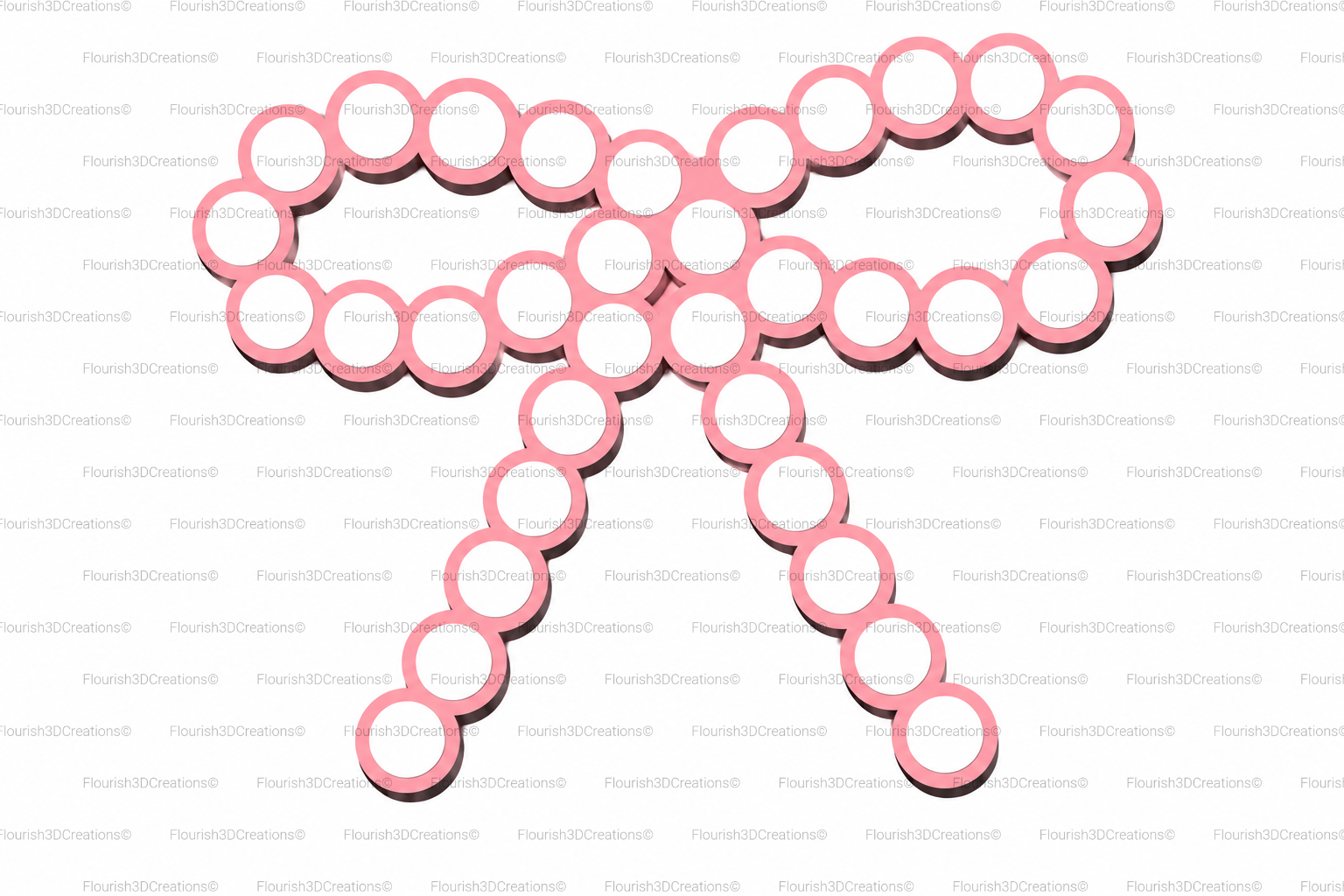 Pink Pearl Bow Straw Topper