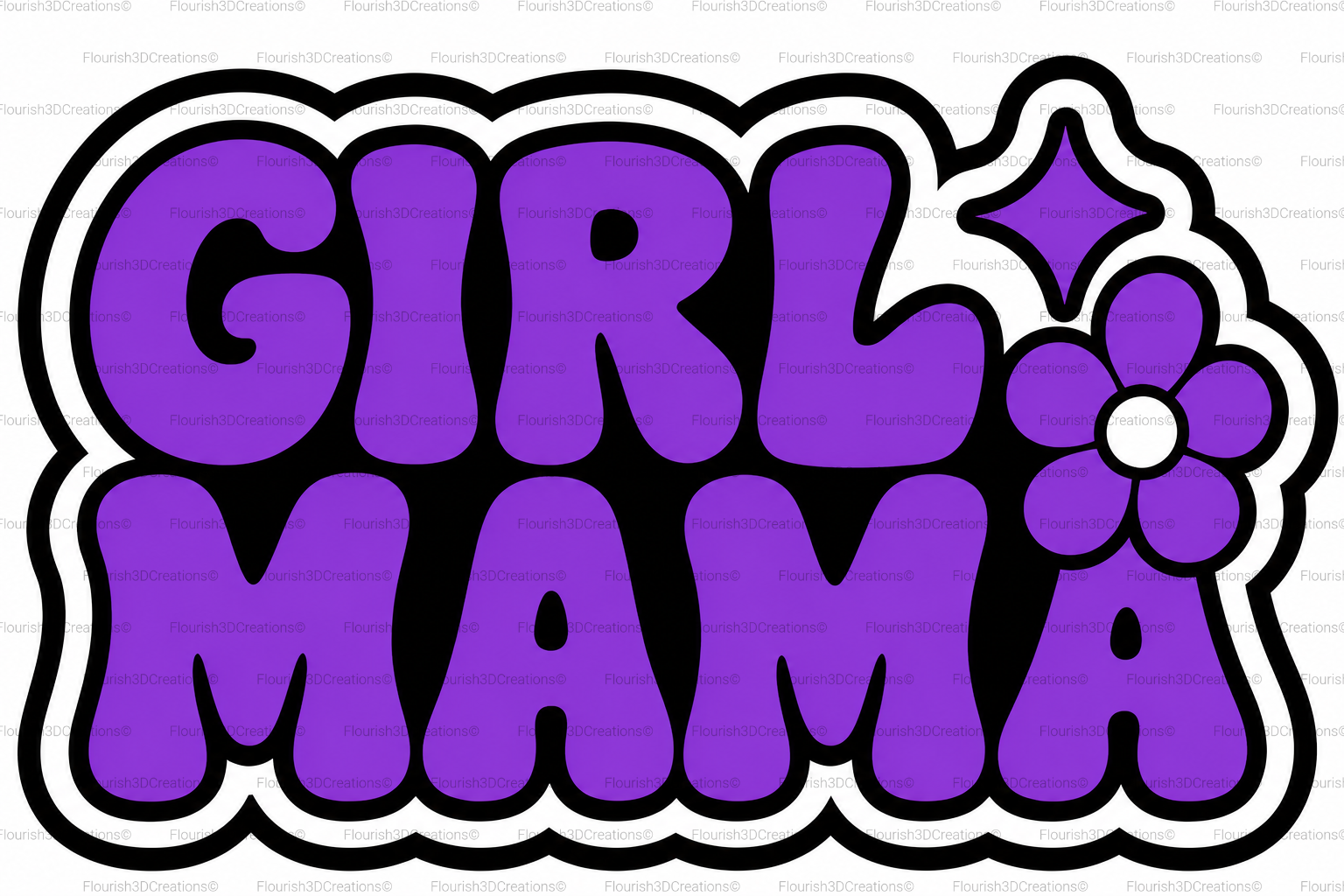 Girl Mama Straw Topper